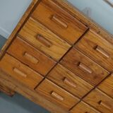Antique British Oak Haberdashery Cabinet or Shop Counter, 1920/30s