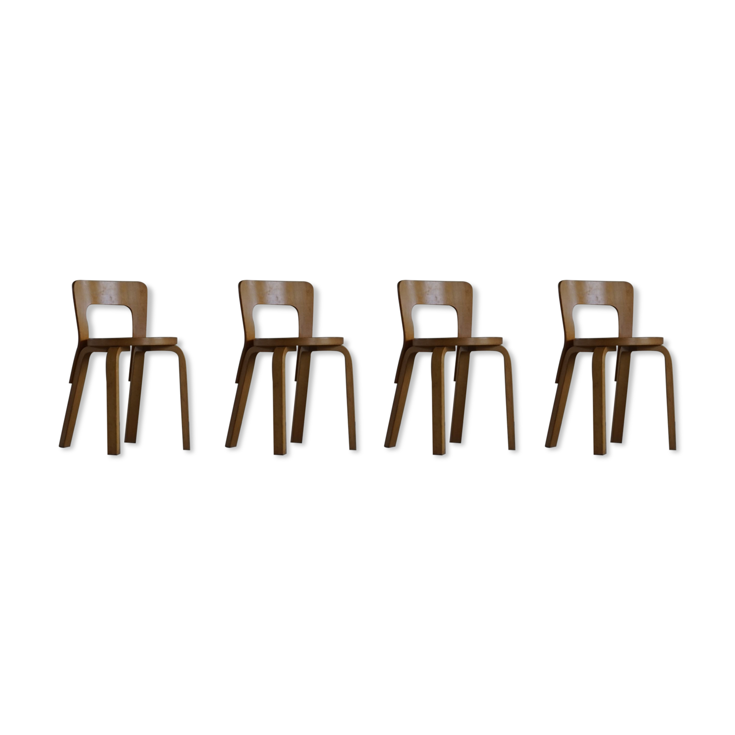 Model 65 dining chairs by Alvar Aalto for Artek, 1950