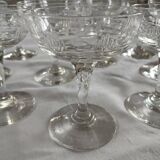 11 antique champagne glasses