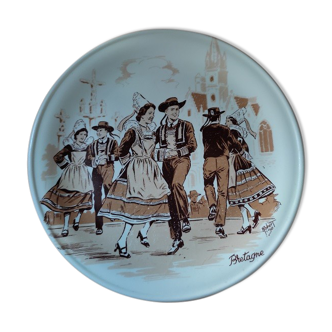 Assiette déco bretagne danseurs breiz izel