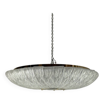 Venetian Chandelier In Colorless Murano Glass By Barovier Circa 1950