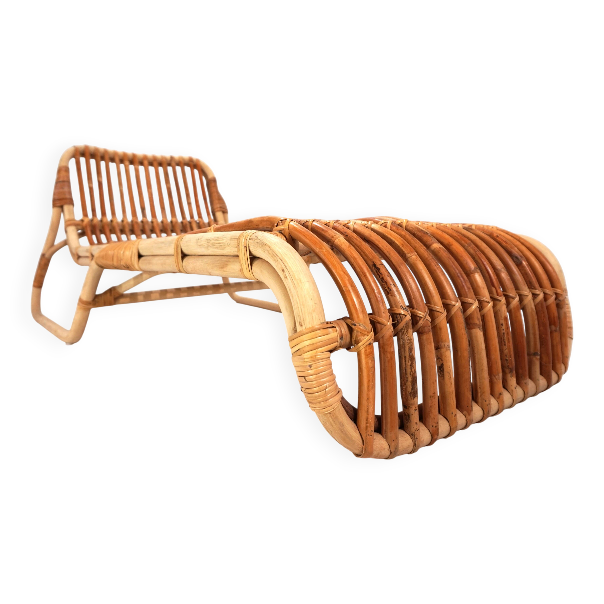 Lit de repos en bambou, 1970