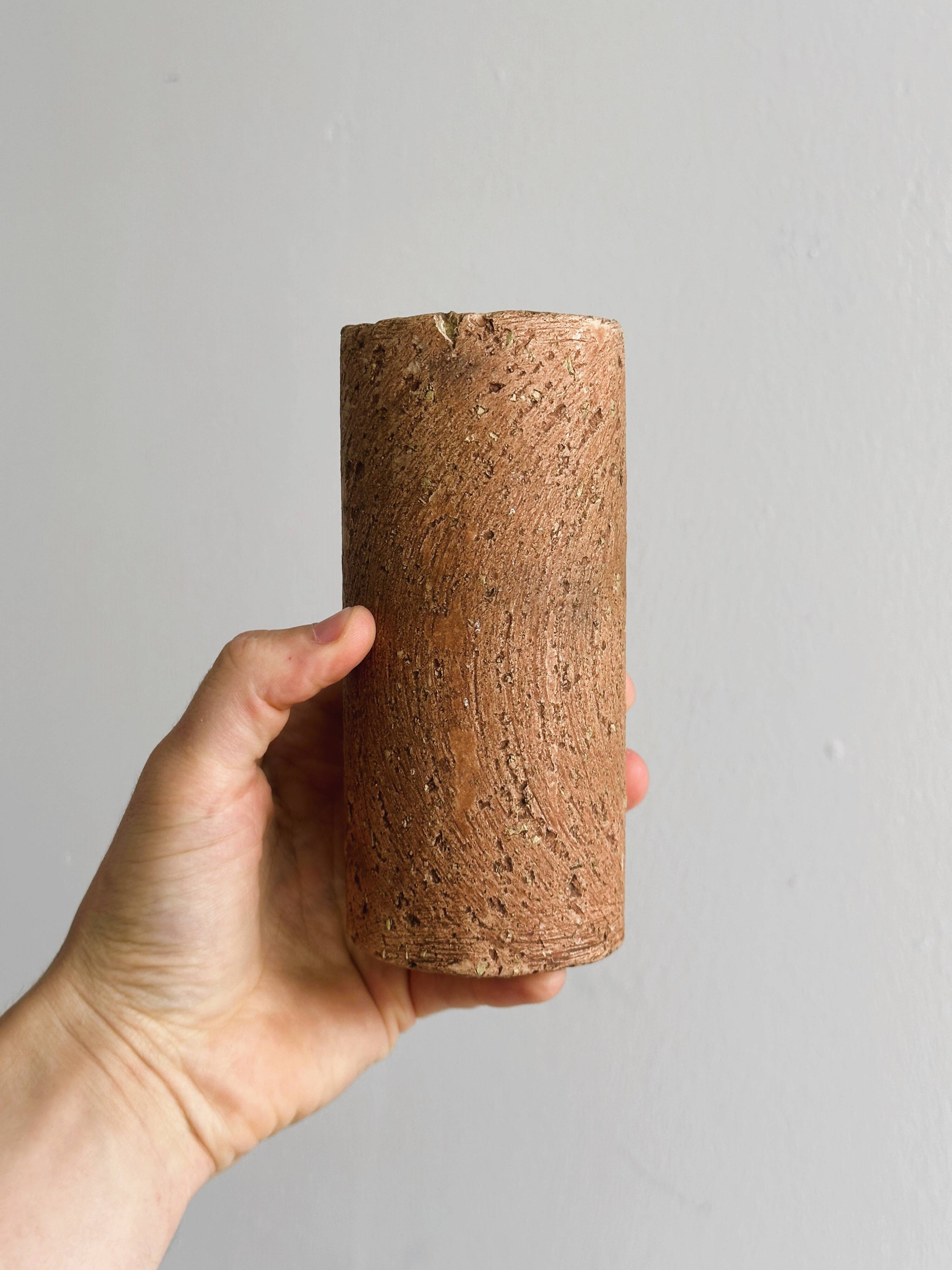 Small vase in raw ceramic, minimalist design