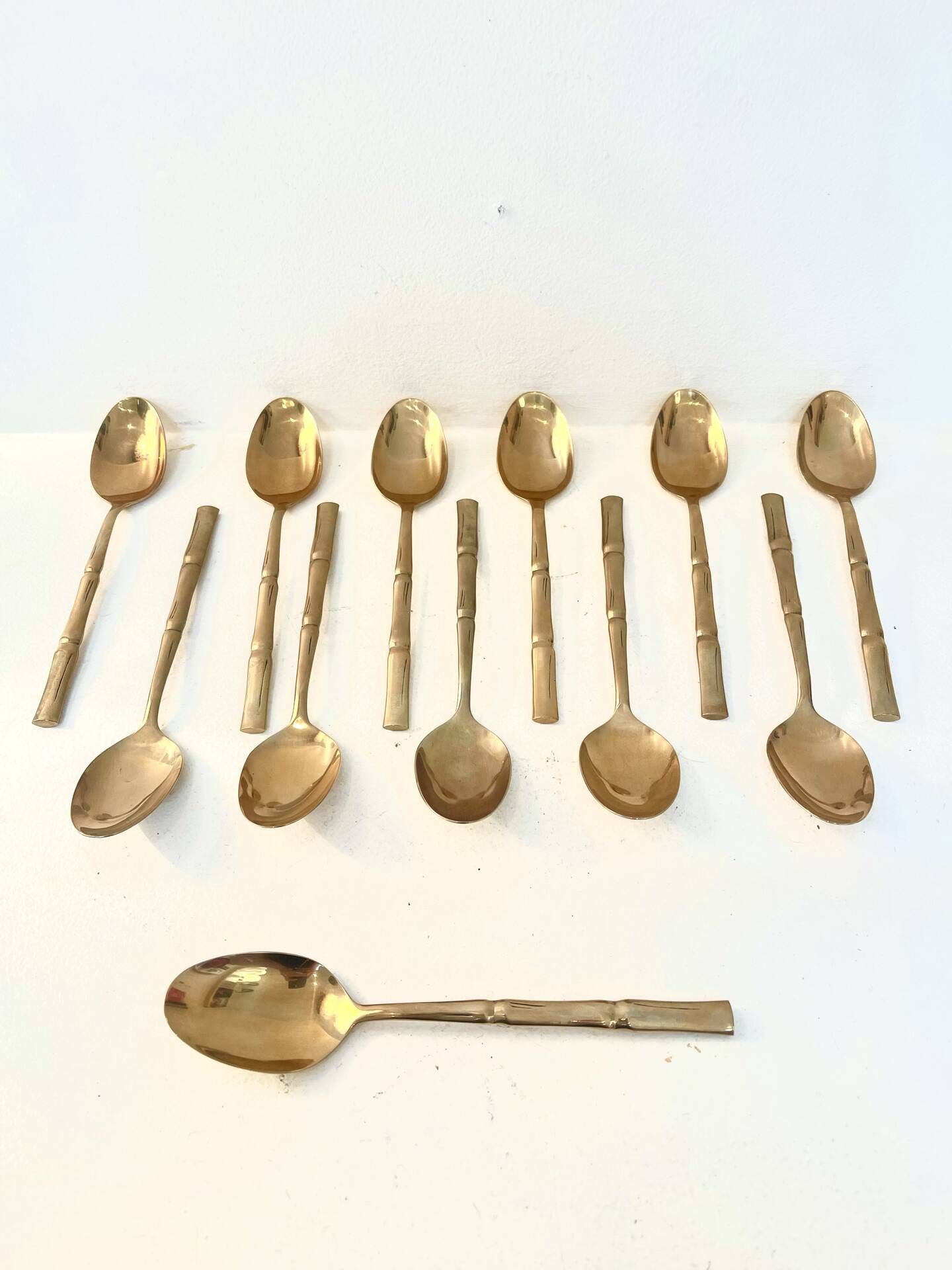 12 teaspoons, Hollywood Regency - circa 1970