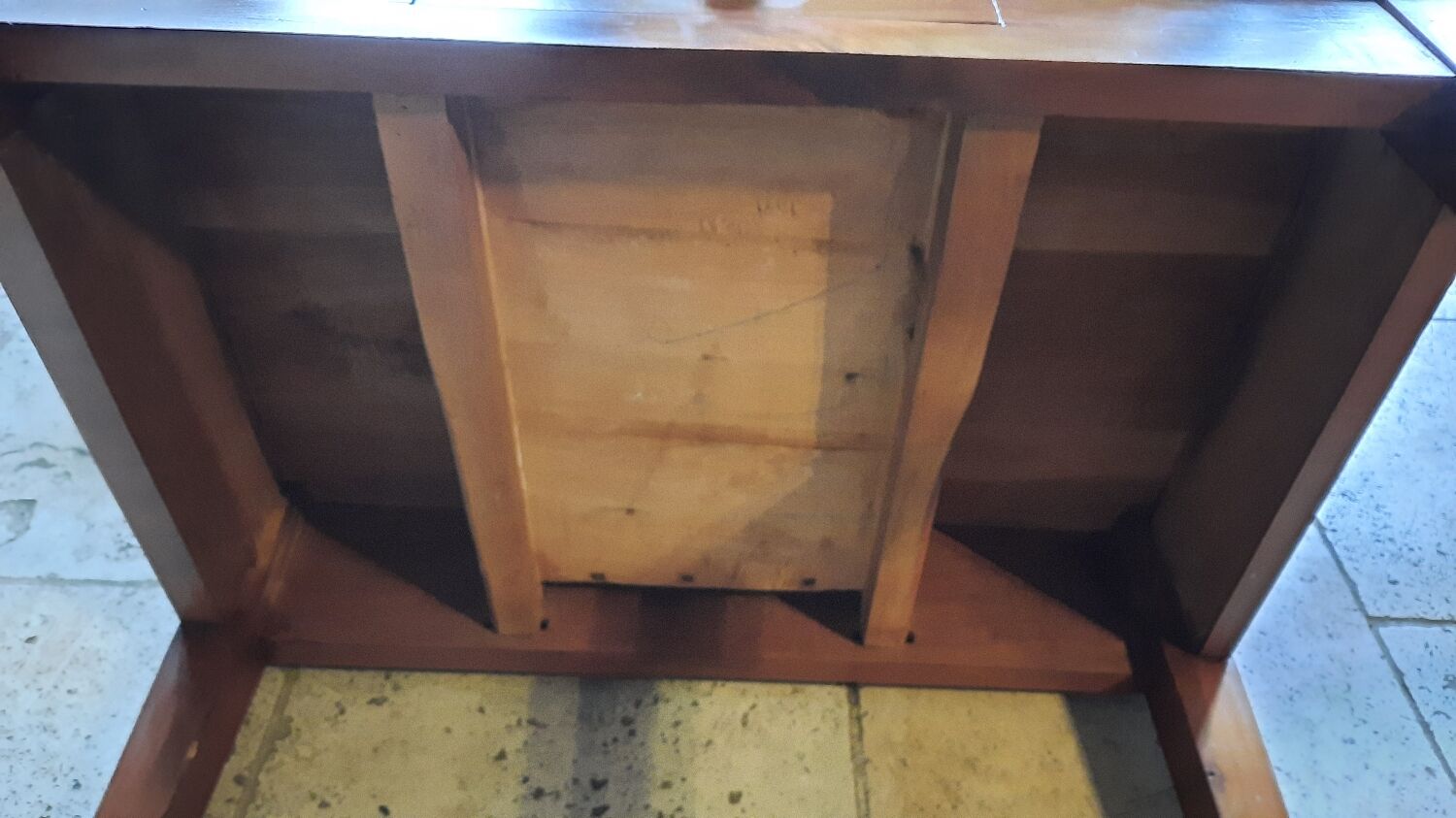 Table 1 tiroir merisier