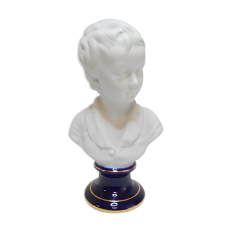 Biscuit and Limoges porcelain bust