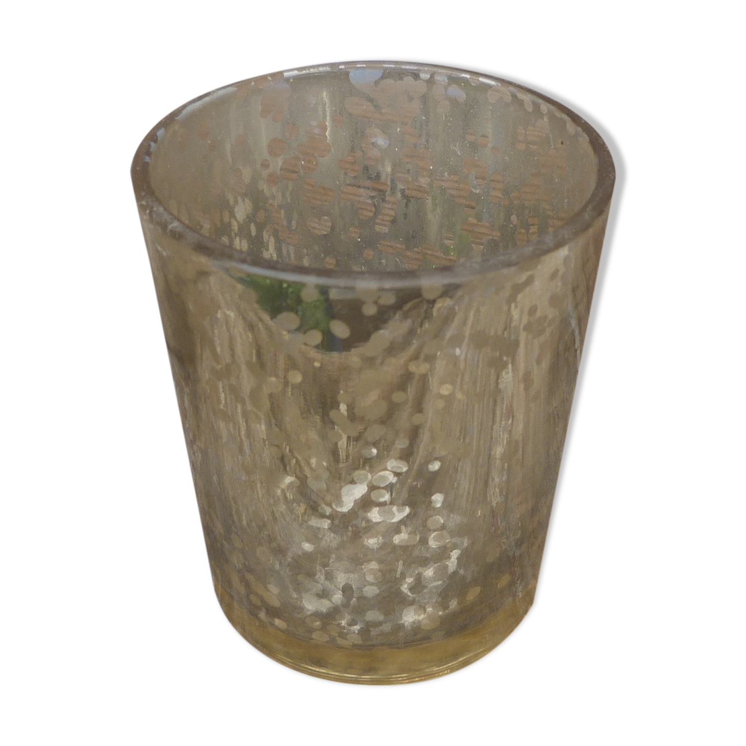 Ancien verre gobelet verre égglomisé mercurisé