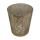 Old glass goblet mercurized eglomerized glass