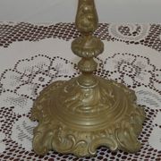 French Vintage Bronze Candlestick With Lovely Acanthus Leaf Detail 5165