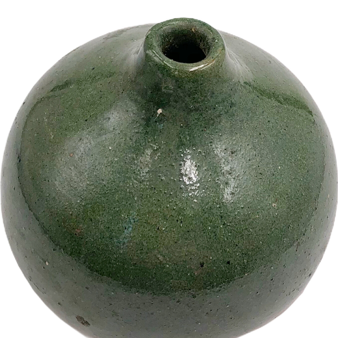 Two handcrafted enamelled ceramic vases