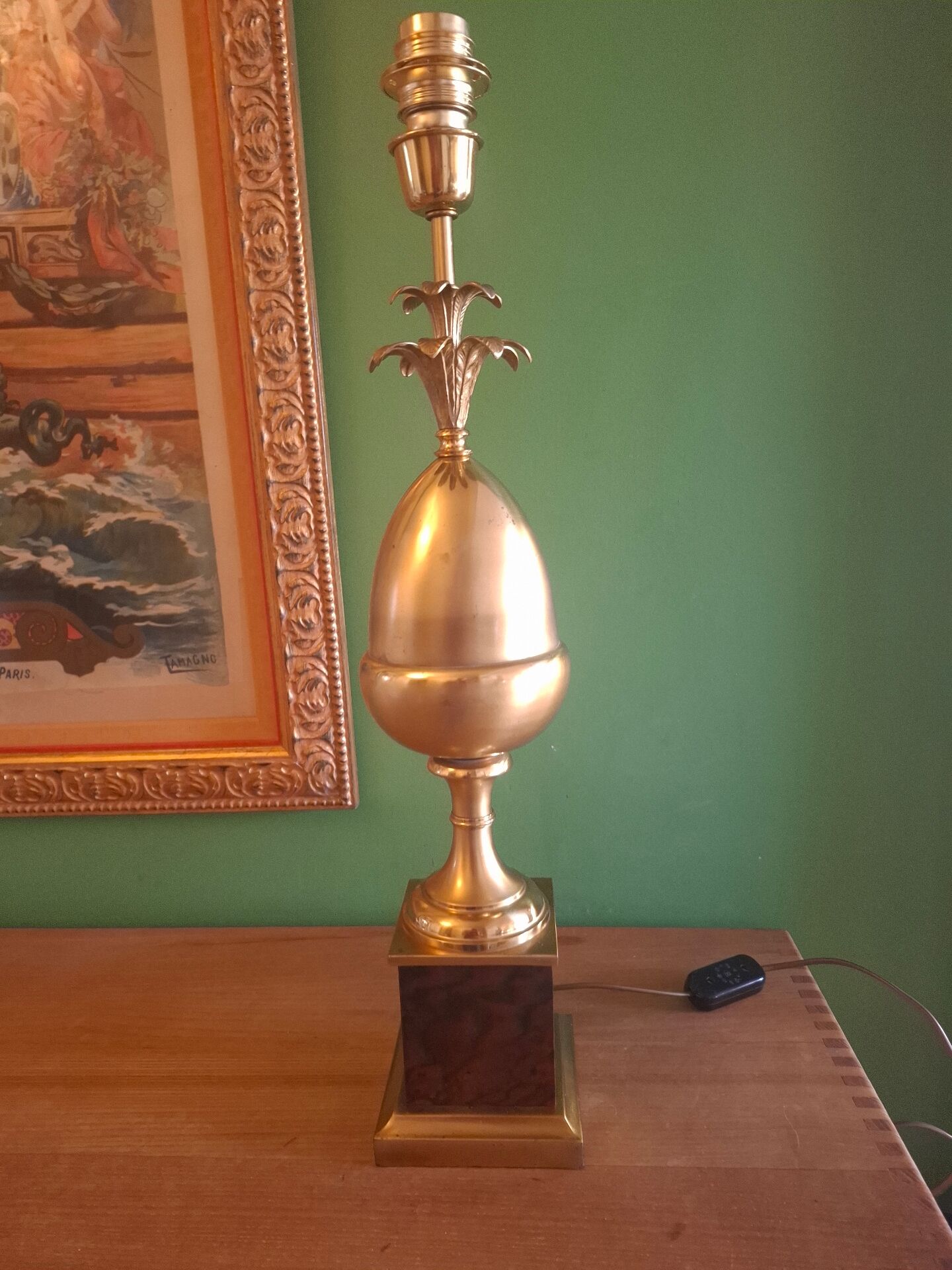 Lampe ananas Hollywood regency