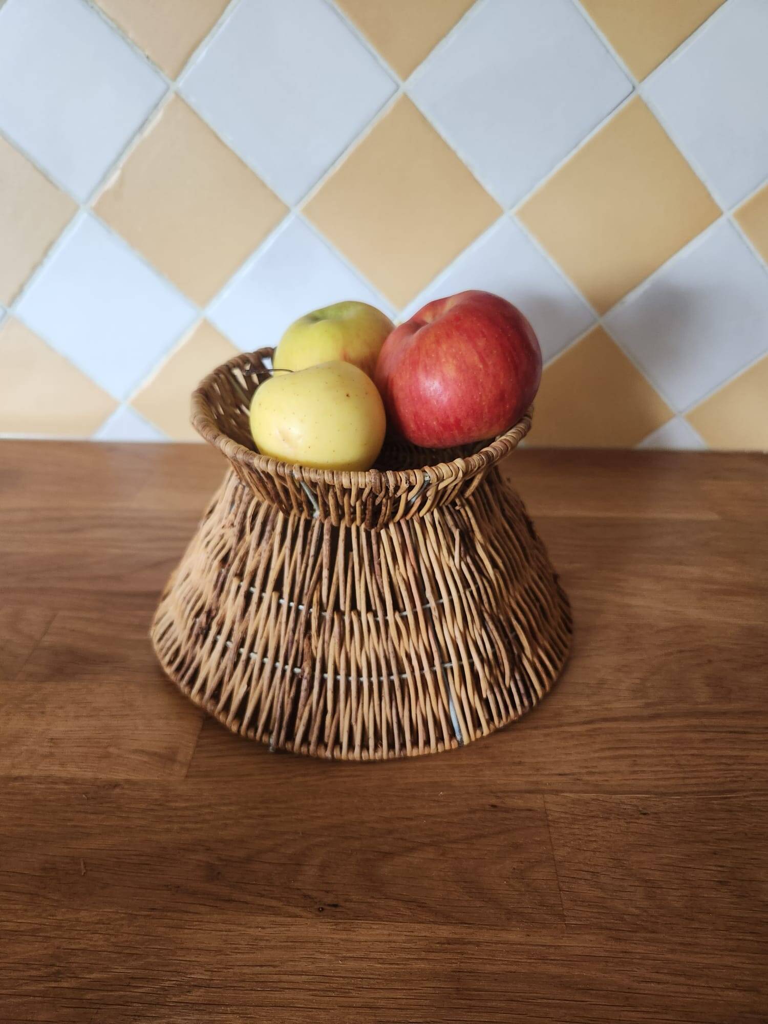 vintage wicker basket "Cottagecore" style