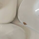 Trio of square Deruta plates signed MARI E.C., botanical decoration 962.21