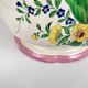 Large cache pot KG Lunéville, model "Street Lamp", rose pattern.