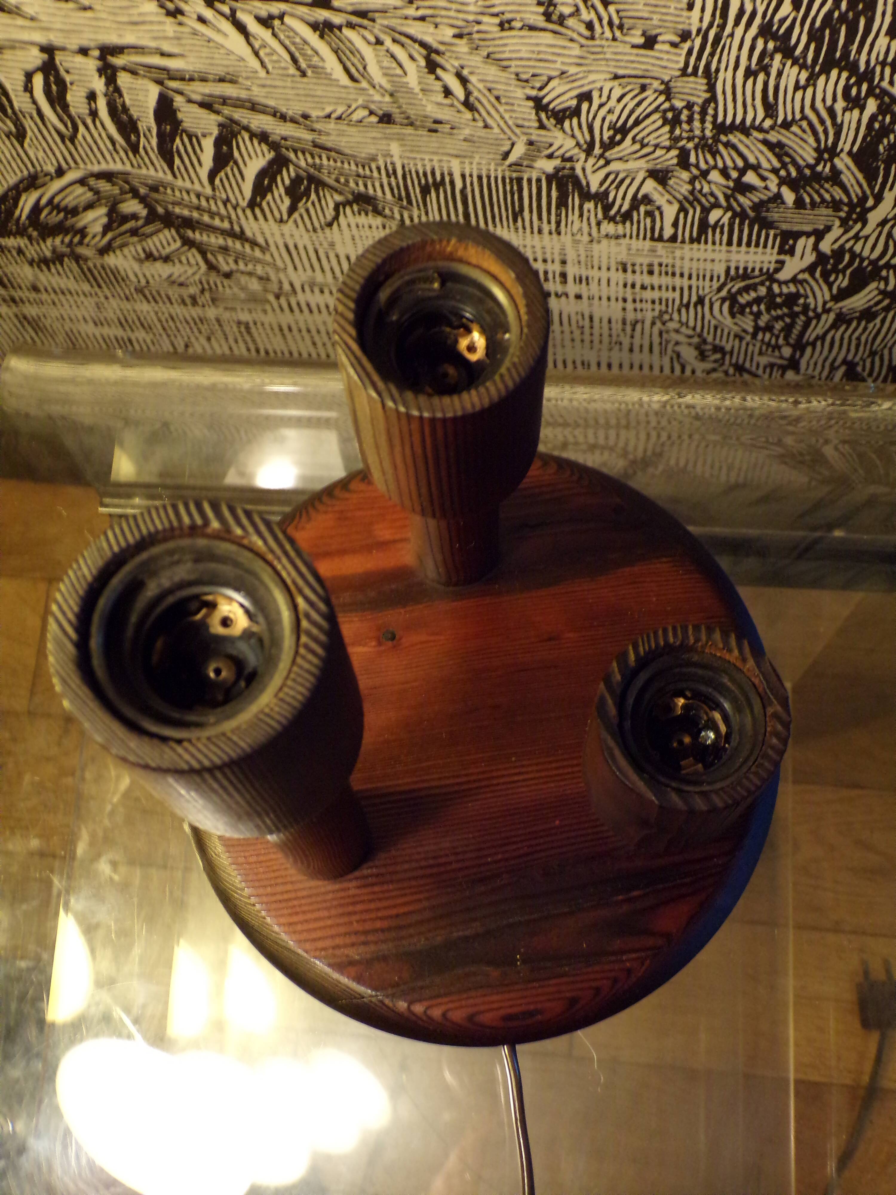 Temde Leuchten lamp in blackened pine