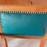 green leather bridge chairs