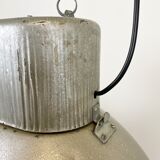 Oval industrial polish factory pendant lamp from mesko, 1970s