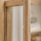 Antique oak wardrobe with mirror – fully restored