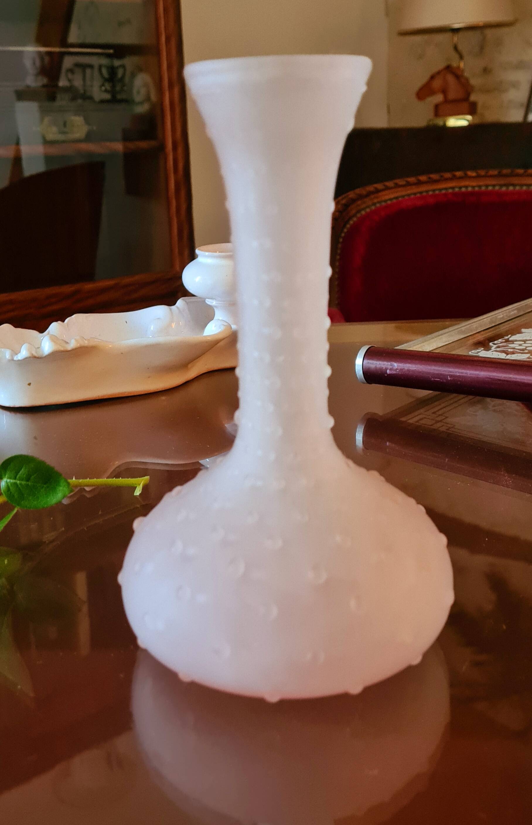 Small molded glass vase