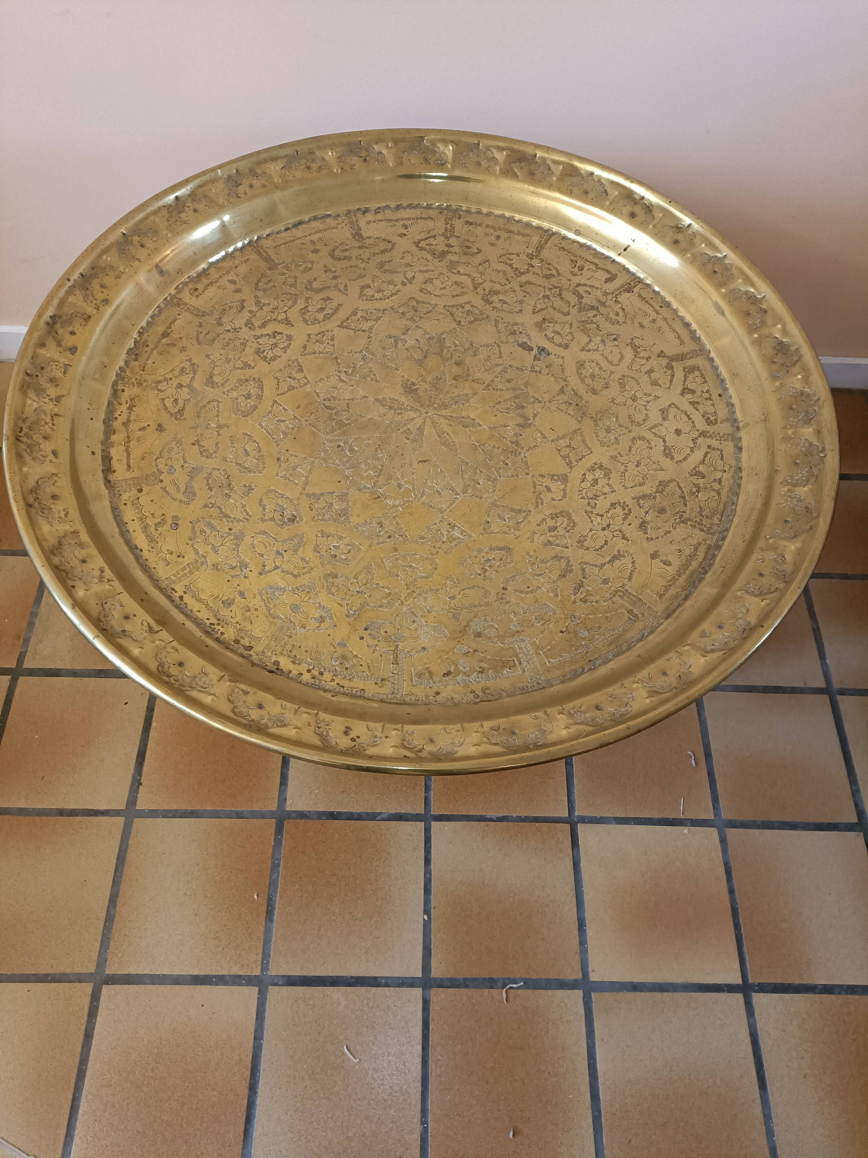 Copper top coffee table morocco