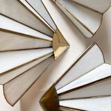 Glass paste fan wall lamp