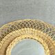 Vintage mirror in rattan  43cm