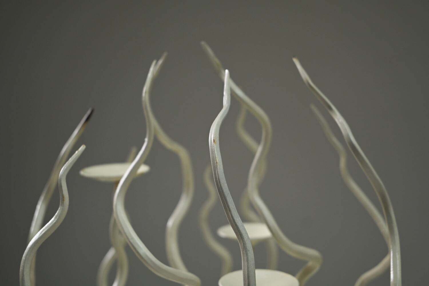 White brutalist tree candle holder “tree of life” 1970s.
