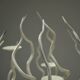 White brutalist tree candle holder “tree of life” 1970s.