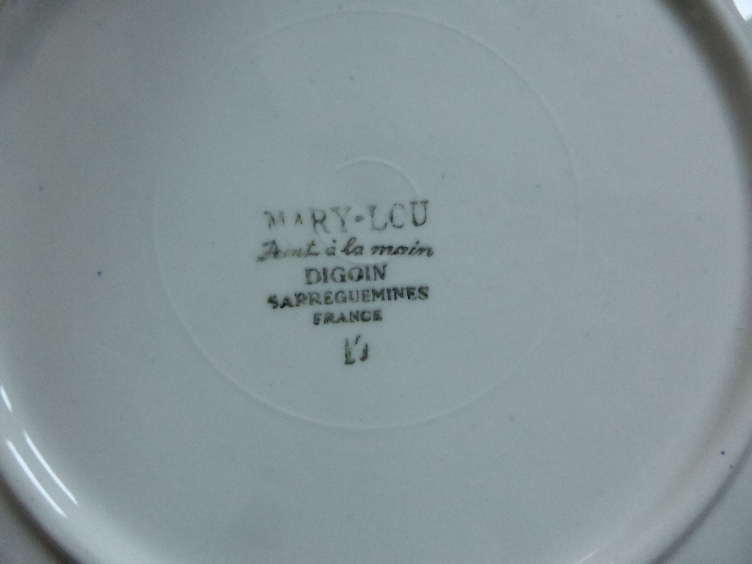 pie dish / cake Digoin Sarreguemines Mary Lou