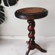 Antique turned leg side table