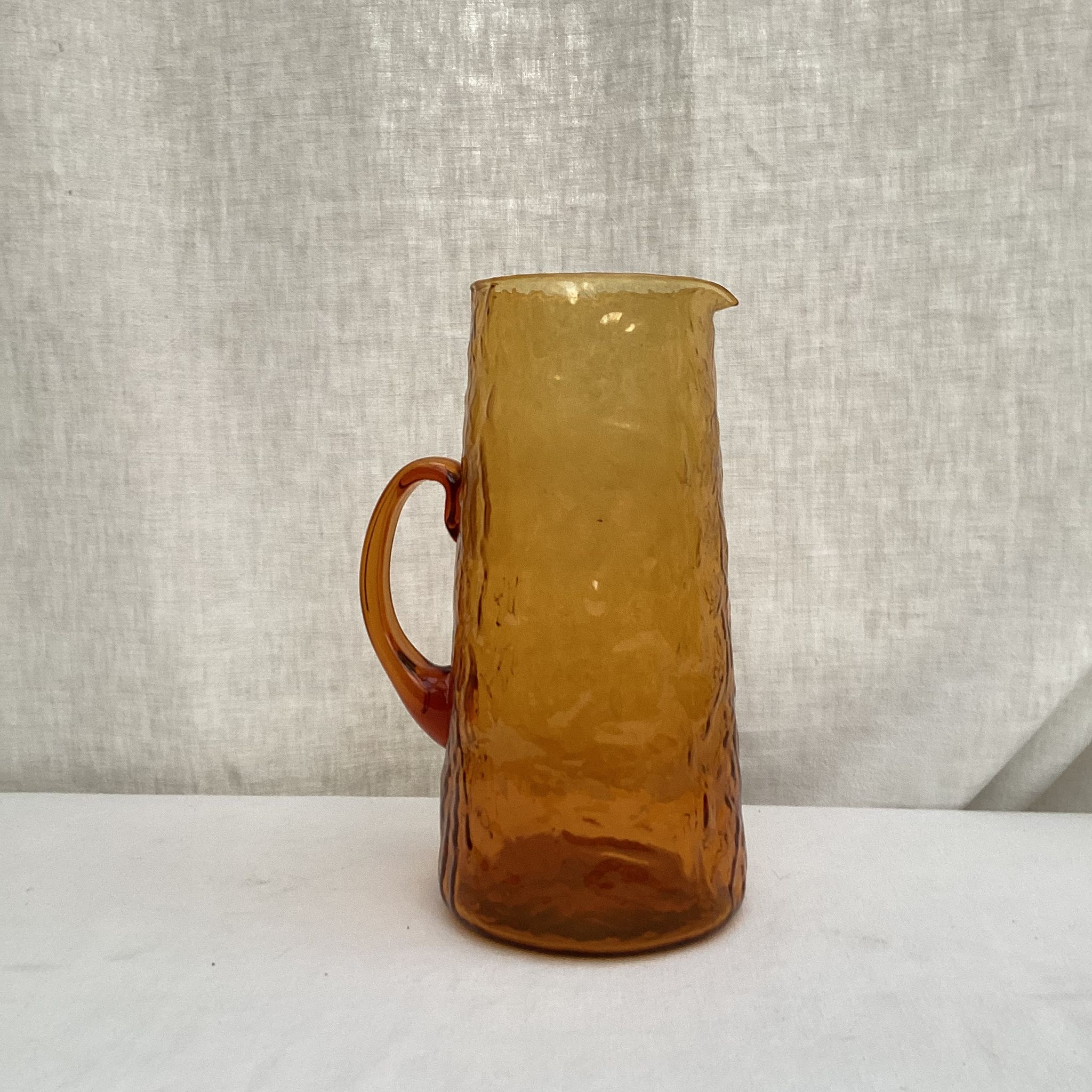 Carafe pitcher in vintage amber glass dimension: height -26cm- low diameter -13cm