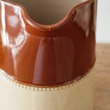 Beige earthenware pitcher, 19th century English pitcher, Lovatt Langley
