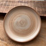Assiette en grès à spirale