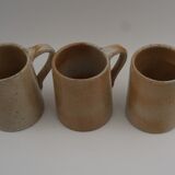 Trio mugs grès vintage