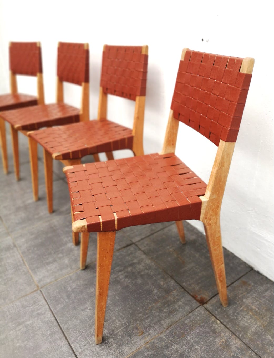 Set of 4 chairs Jens Risom for Knoll