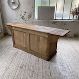 Two-sided central island counter in pine 220cm