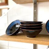 6 enamelled ceramic bowls