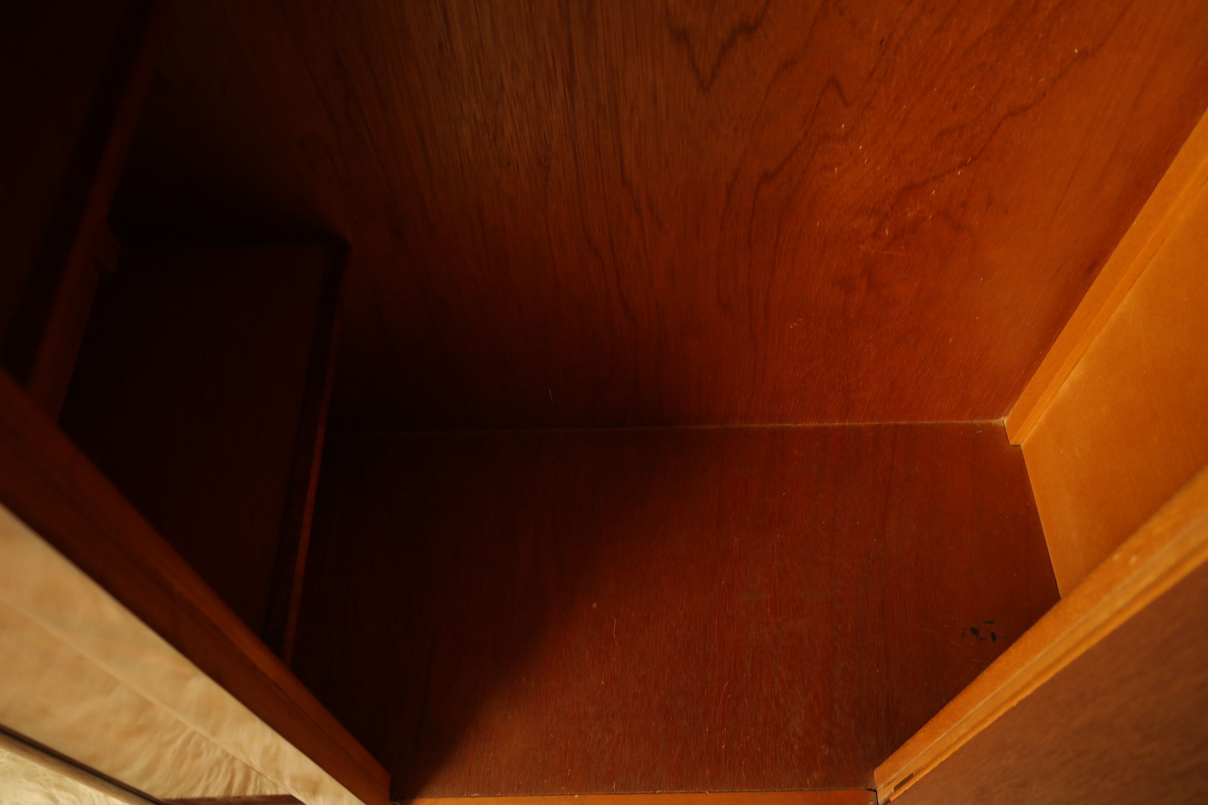 English art deco student wardrobe in walnut