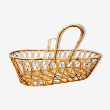 Couffin cradle rattan vintage child