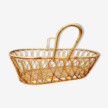 Rattan Couffin 70s Selency Rattan Couffin 70s Selency