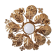 Golden metal flower sconces