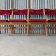 Rangée de 4 chaises de théâtre