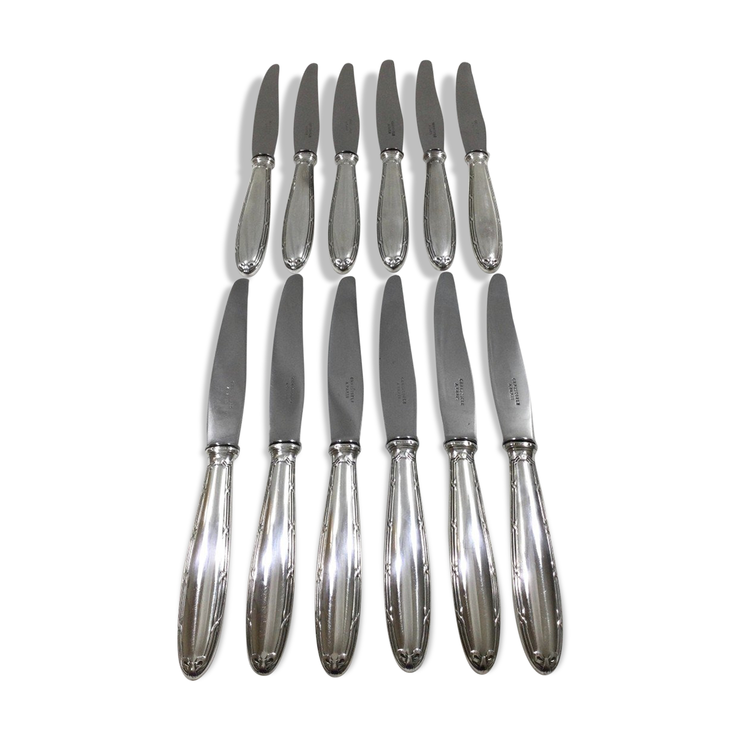 Christofle - Cross ribbon entremet knives