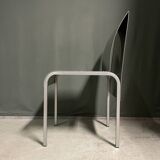 Rare set of 4 Aluminium side chairs 1980's