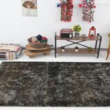 5x9 handmade  brown vintage rug 149x269cm