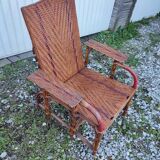 Chaise longue rotin 1900
