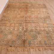 Peach Vintage Moroccan Rug 178 x 264 cm, Berber Wool Rug, Handmade Boho Rug