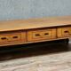 Very large English style coffee table in walnut from the 20th century