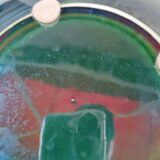 Large dish in barbotine from Salins-les-Bains. 1950s
