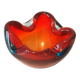 Small red crystal ashtray